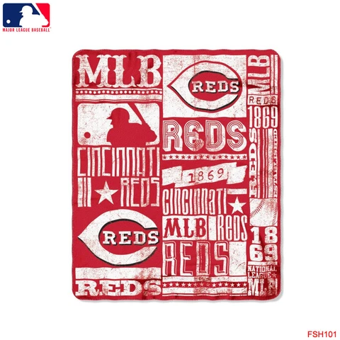 Brand New MLB Cincinnati Reds Large Soft Fleece Throw Blanket 50" X 60" Cover