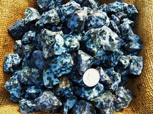 3000 Carat Lots of Indigo Gabbro Rough - Plus a FREE Faceted Gemstone - Picture 1 of 6