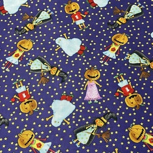 Beth Ann Brucke For David Textiles Halloween Fabric Kids Costumes Purple 1.5 Yds - Picture 1 of 4