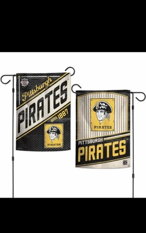Brand New MLB  Pittsburgh Pirates 2 Sided 12.5" X 18" Cooperstown Garden Flag Cover