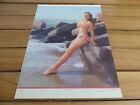 OLD VINTAGE MEXICAN CALENDAR PRINT PIN UP C1950 LARGE 15X11" ESCULTURAL