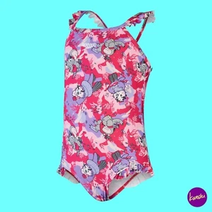 SPEEDO Girl's Kids Learn to Swim Frill Swimsuit, Cherry Pink, 6 Years - Picture 1 of 8