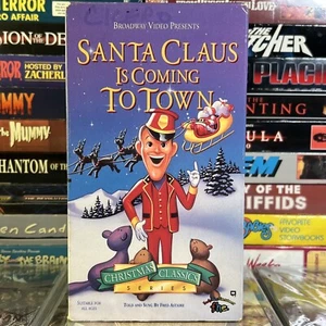Santa Claus Is Comin to Town 1970 VHS Tested Rankin Bass Christmas Animation - Picture 1 of 9