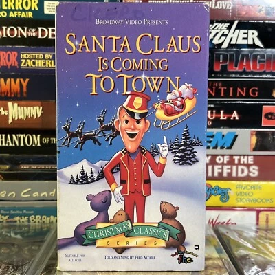 Santa Claus Is Comin to Town 1970 VHS Tested Rankin Bass Christmas Animation - Image 1 of 4