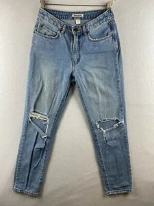 Billabong Mom Jeans Damen 27 Blau Straight Relaxed Distressed Ripped Denim - Bild 1 von 11