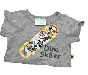 Build a Bear T Shirt Dinosaur Graphic Dino Sk8er T-Shirt - Picture 1 of 5