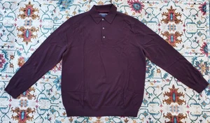 Charles Tyrwhitt Pure Merino Polo Plum Wine Sweater Pullover Size XL NWOT - Picture 1 of 8
