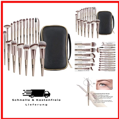 Kunstfaser-Makeup-Pinsel | Reise-Set mit Etui | 18-teilig - Bild 1 von 4