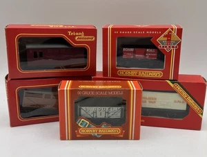 5 x Hornby Tri-ang / Railways, Wagon, Van, Plank Wagon (Weale, WHS Bodell) - Foto 1 di 13