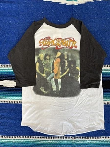 Vintage Aerosmith Shirt Mens Medium Permanent Vacation Tour Band Rock 80s - Picture 1 of 13