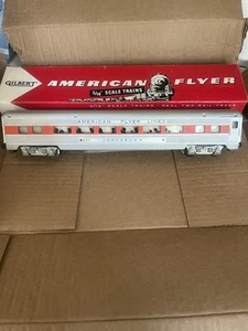 American Flyer 6-48937 Washington Observation Orange stripe passenger car lit S - Picture 1 of 7