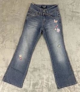 VTG Angels Jeans Women Girls Size 10 Flare Leg Y2K 90s Embroidered Bell Bottom - Picture 1 of 8