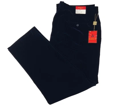 NUEVO INSERCH Pantalones de vestir de terciopelo súper suaves azul marino 48x34 para hombre Foto 1 de 4