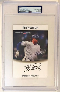 Bobby Witt Jr Kansas City Royals Shortstop signierte Autogrammkarte 4x6 Fotokarte PSA DNA - Bild 1 von 1
