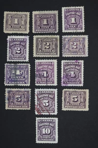 Kanada POSTAGE FÄLLIGES LOT BRIEFMARKEN SATZ 13 - Bild 1 von 2