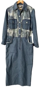 Vintage 80s Monique’s Fashion Denim Dress 8 Retro Western - Picture 1 of 12