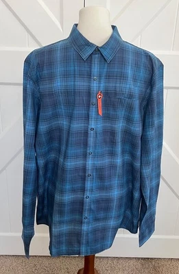 NWT 5.11 Igor Blue Plaid Rapid Entry Snap Front Long Sleeve Shirt Sz Large - Image 1 of 4