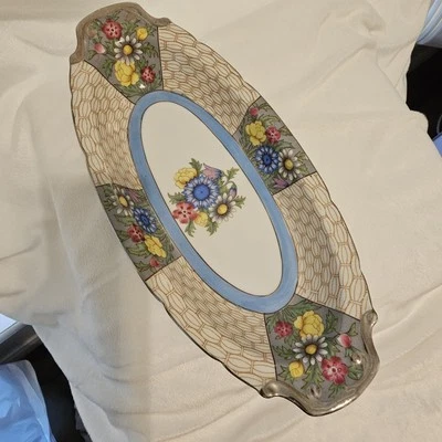 Noritake Handpainted Porcelain Platter. Asian Oriental Decor. - image 1 of 4