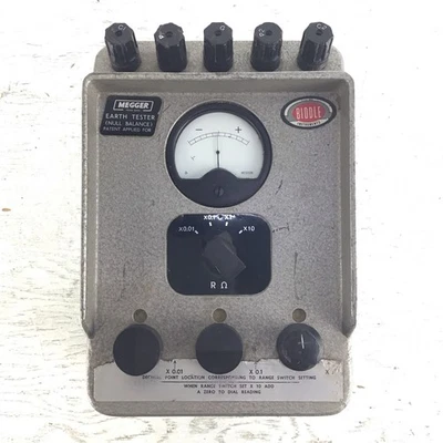 Biddle Instruments MEGGER Probador de Tierra Manivela de Equilibrio Nulo 63220 Foto 1 de 4