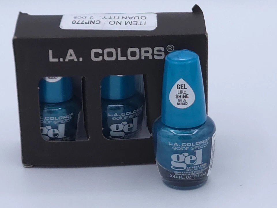 Paquete de 3 esmaltes de uñas LA Colors color craze GEL no requiere UV CNP770 interminable Foto 1 de 3