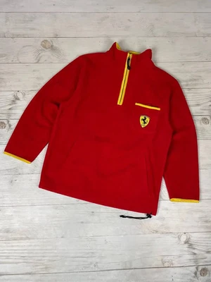 Vintage Ferrari Fleece Jacket Racing 90s F1 Hulf Zip Men Size M Red - Image 1 of 4