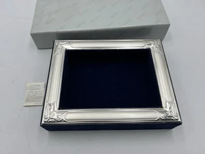 Rettangolo Vuotatasche Velluto Medio E Argento Made In Italy 23x18 Cm De Santis - Foto 1 di 11