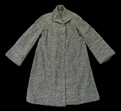 Vintage 1950-60’s Wool Tweed 3/4 Length Coat Overcoat Women’s Sz Large/XL - Image 1 of 4