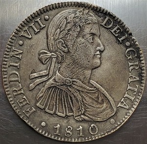 8 Reales 1810 HJ Fernando VII Mexico SPANISH COLONY High Grade !! KM# 111