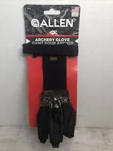 Allen Archery bow 3 finger shooters glove LARGE camo LG leather saver hunting - Picture 1 of 12