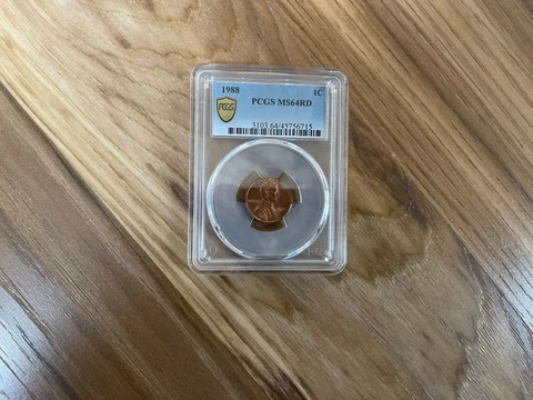 US COIN 1988 WIDE AM LINCOLN memorial  MS 64 RD  PCGS #3103 Cover