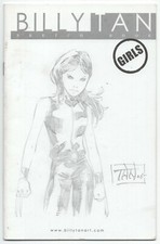 Billy Tan Sketchbook Girls 2006 VF X-23 Sketch Wolverine Signed Catwoman Black C