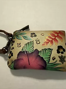 Anuschka Hand-Painted Leather Convertible Wristlet-Wild Meadow New - Picture 1 of 7
