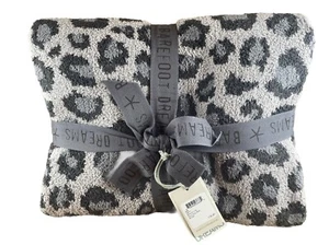 Authentic Barefoot Dreams Cozy In The Wild Throw Blanket 45"x60" - Dove Gray - Picture 1 of 3