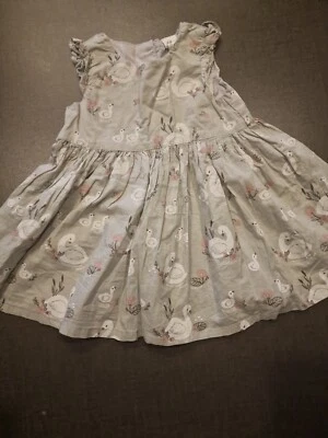 niñas 6-9 meses lindo volante floral cisne vestido de fiesta ropa española al día siguiente Foto 1 de 4