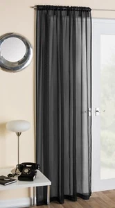 2 or 4 VOILE SLOT TOP ROD POCKET CURTAIN PANELS - Buy More Save More - FREE POST - Picture 1 of 17