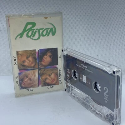 POISON LOOK WHAT THE CAT DRAGGED Cassette RARE USA Import - Image 1 of 4