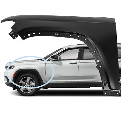 Front LH/Driver Side Fender For 2021 2022 2023 Jeep Grand Cherokee L Black Foto 1 de 4