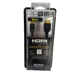 Sony HDMI to Mini HDMI Cable (4.8 feet) - DLCHEM15 - Brand New - Picture 1 of 5