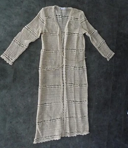ZARA HÄKEL STRICK CARDIGAN HELLBEIGE GR- XS-S - Bild 1 von 10