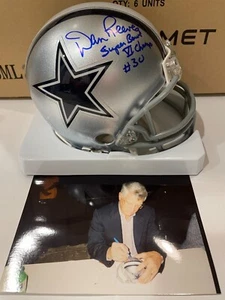 Minicasco firmado por Dan Reeves Dallas Cowboys con 2 inscripciones Prova auténtico - Imagen 1 de 9