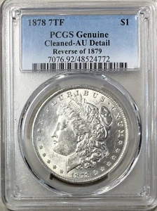1878 7TF "REV OF 79" MORGAN SILVER DOLLAR - PCGS AU Details SHINE - Picture 1 of 4
