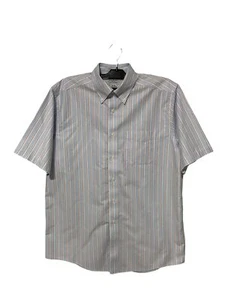 L.L.Bean Button Up Shirt Men's Size 15 1/2 REG WrinkleResistant ShortSleeve Blue - Picture 1 of 7