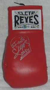 GUANTO DA BOXE RICARDO EL FINITO LOPEZ FIRMATO AUTO'D CLETO REYES BAS COA CHAMP B - Foto 1 di 3