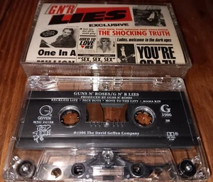 Guns N' Roses G N' R Lies Cassette UNCENSORED Dolby SR HX Pro B NR Geffen Axl - Picture 1 of 6