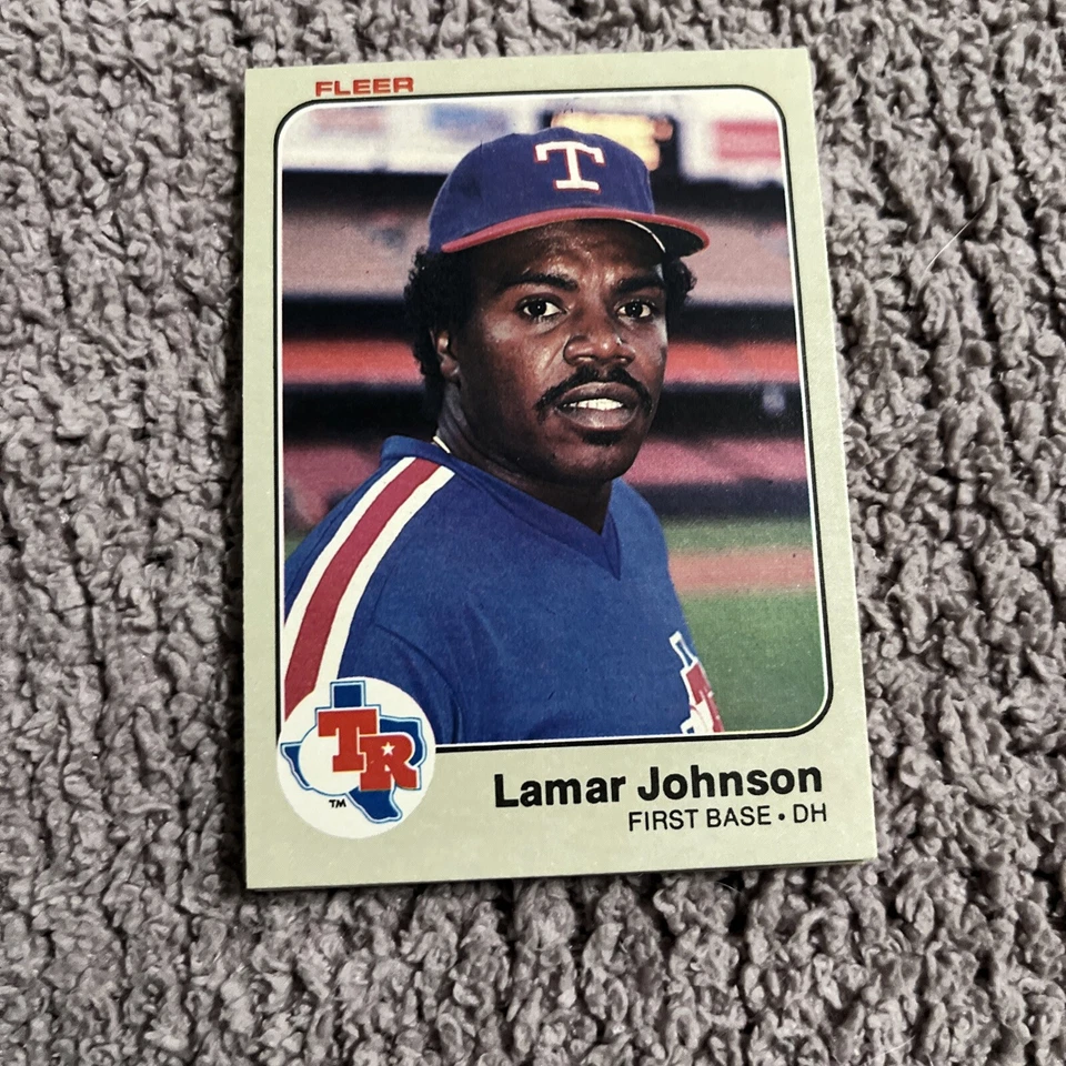 1983 Fleer Texas Rangers Baseball Card #571 Lamar Johnson - Image 1 of 1