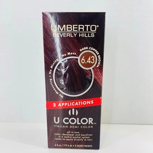 Umberto Beverly Hills U Color Demi Color 6 oz Dark Copper Brown 6.43 READ - Picture 1 of 10