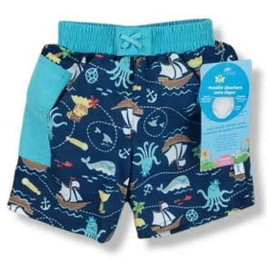 i play by green sprouts Boys Trunks with Built in Reusable Swim Diaper 12 months - Picture 1 of 12