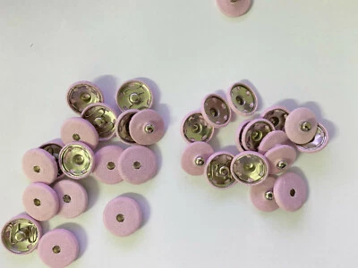21mm 60 sets/lot pink Sewing fabric covered Popper Metal snap Fasteners Buttons - Image 1 of 2