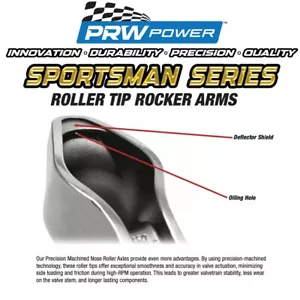 PRW Sportsman Oil Deflector Roller Rockers 1.65 Ratio 7/16 Stud Pontiac 68455765 - Picture 1 of 6
