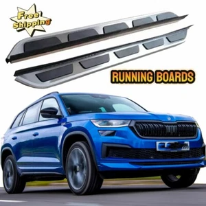 2PCS Side Step Running Boards Fits for Skoda Kodiaq 2017-2023 Nerf Bar Pedals - Imagen 1 de 8